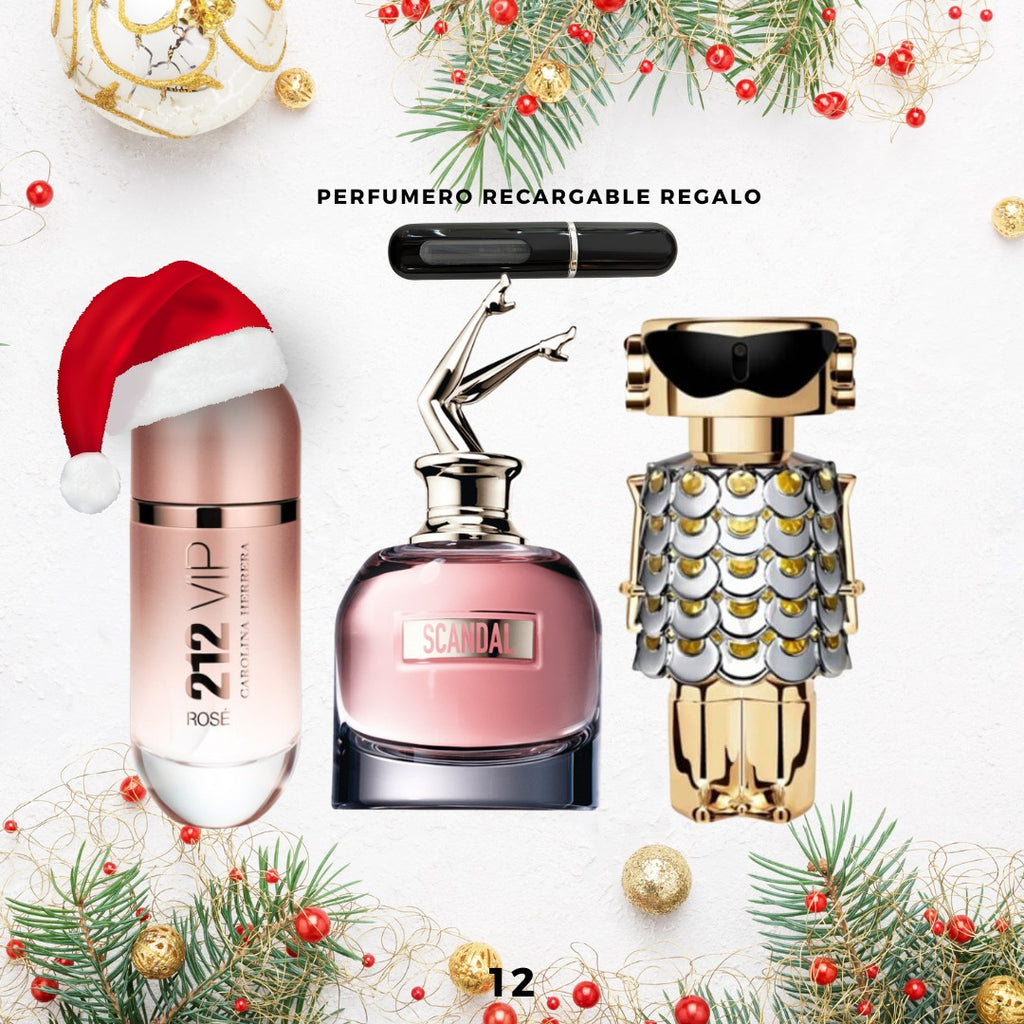 12 - 3 Perfumes + Perfumero de regalo