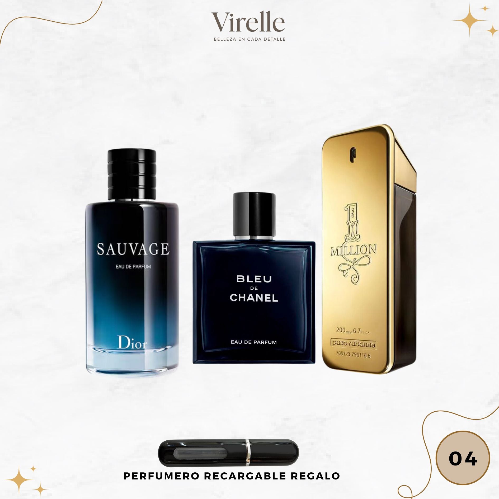04 - 3 Perfumes + Perfumero de regalo