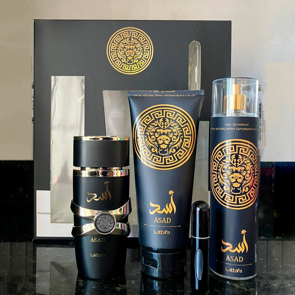 ESTUCHE ASAD (Perfume + crema + spray + Perfumero de regalo)