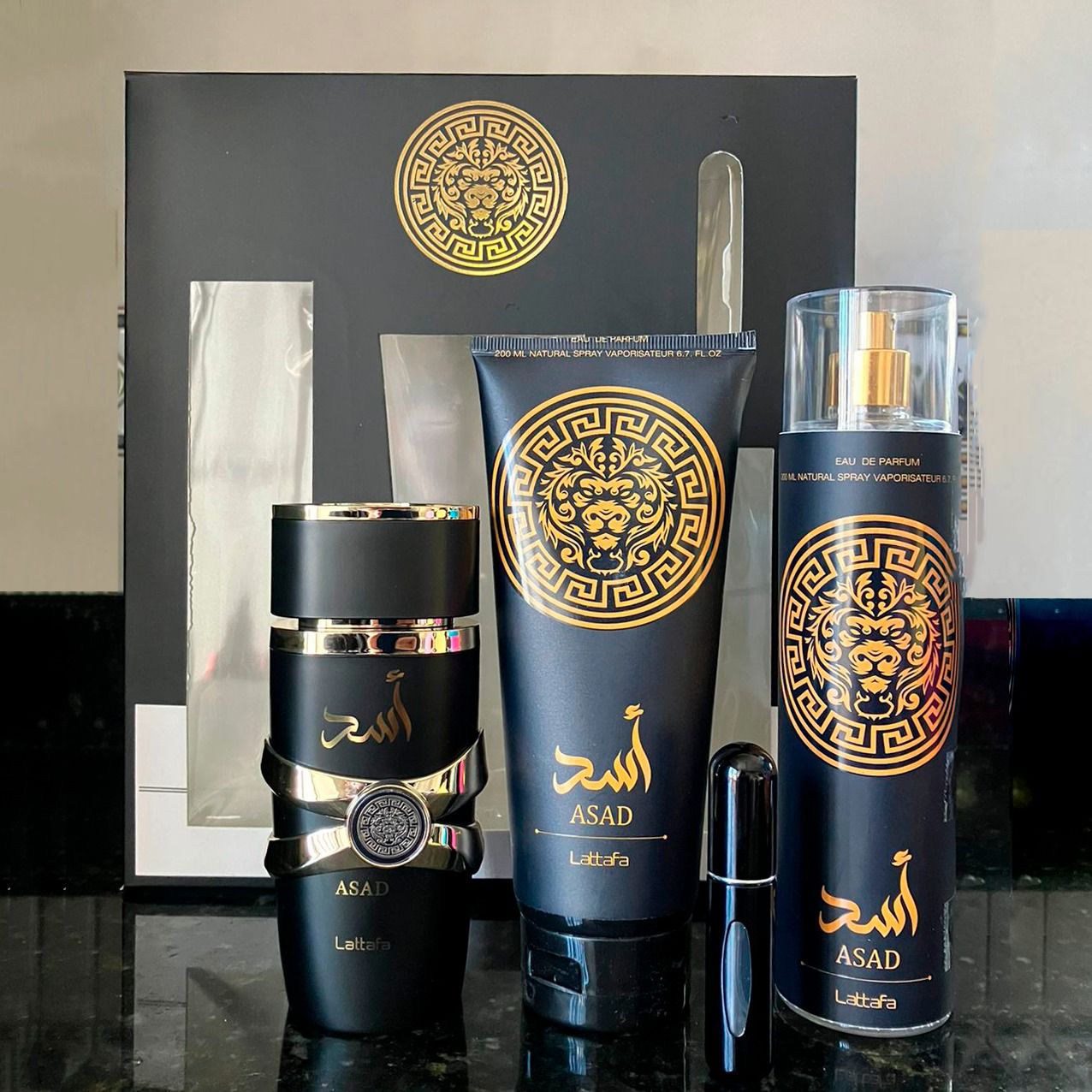 ESTUCHE ASAD (Perfume + crema + spray + Perfumero de regalo)