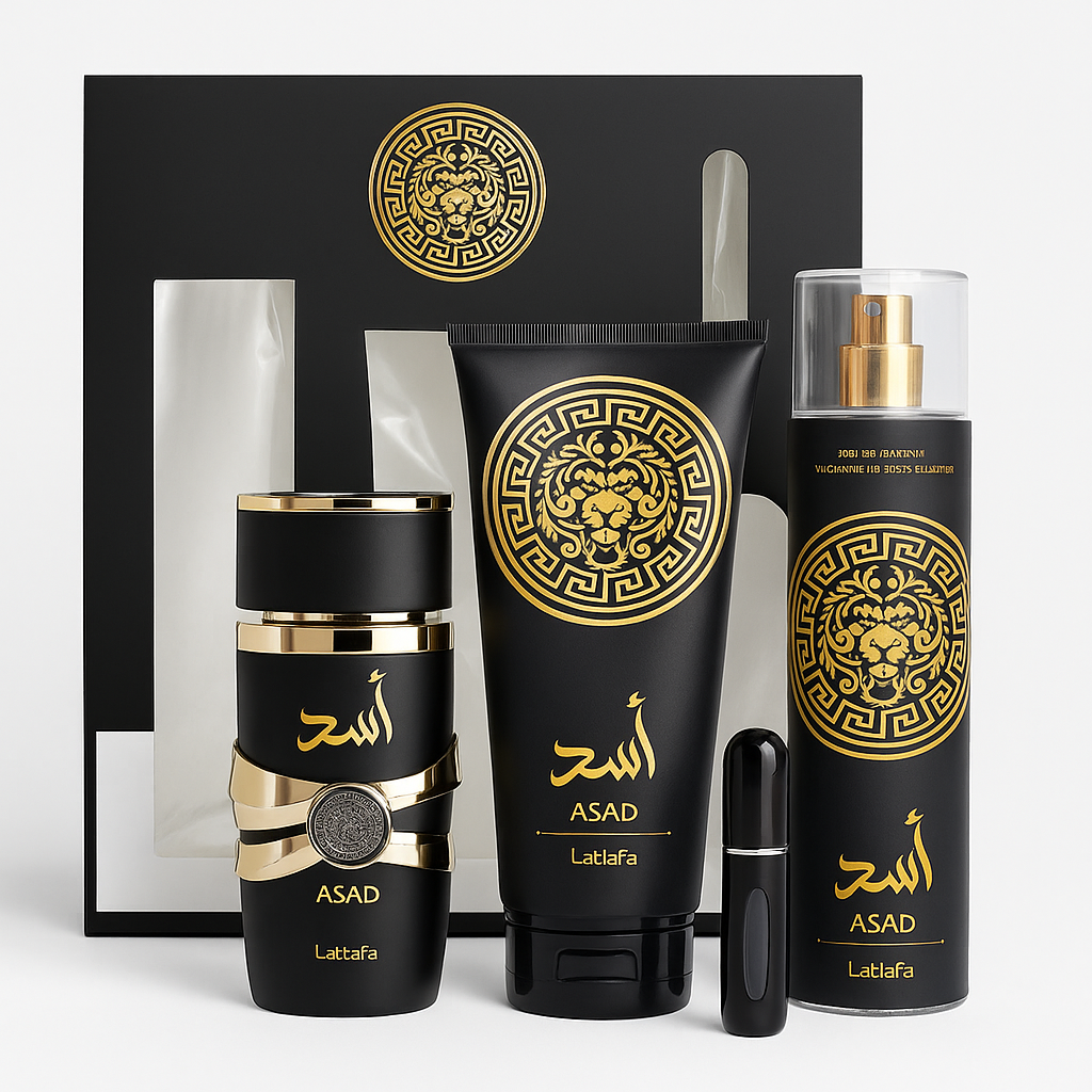 ESTUCHE ASAD (Perfume + crema + spray + Perfumero de regalo)